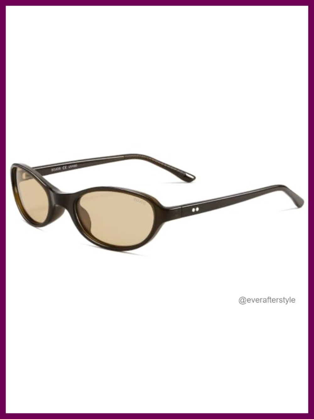 Retro TR90 Oval Wrap Around Polarized Sunglasses UV400
